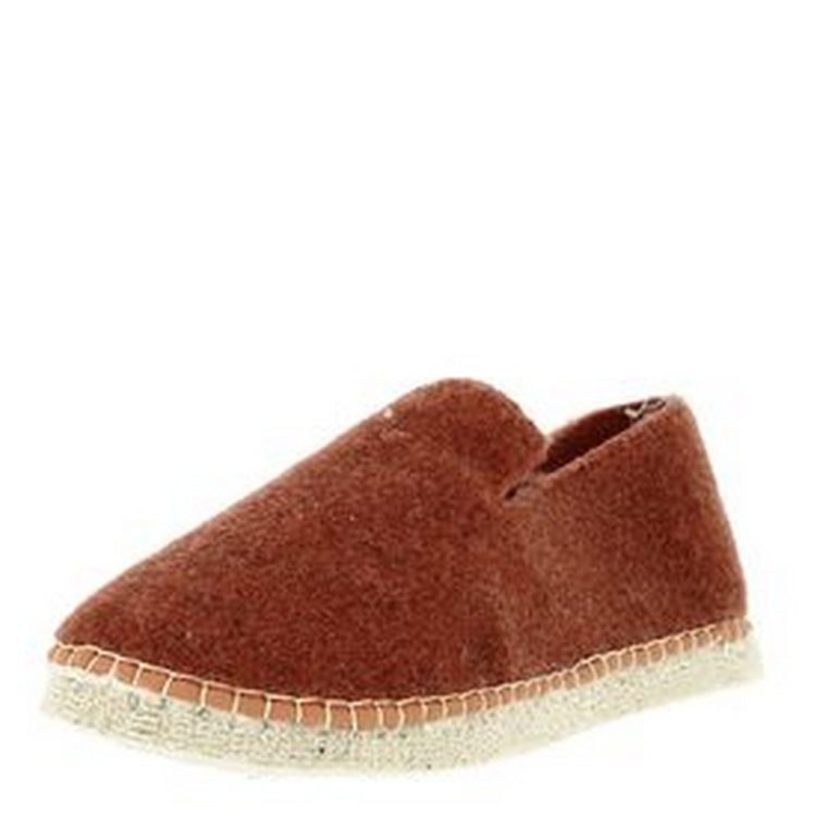 Charentaises semelle feutre femme marque La maison de l'espadrille référence F4145 Brique. Disponible chez Chauss'Family magasin chaussures Issoire