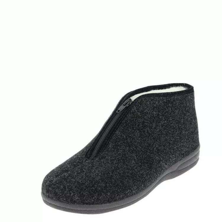 Pantoufles fumel pour homme marque Fargeot. Référence Fumel Anthracite. Disponible chez Chauss'Family magasin de chaussures à Issoire.