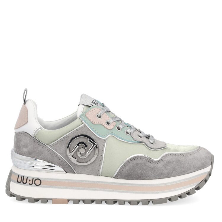 Sneakers femme à plateforme Liu Jo, tendance et sport chic. Référence : BA2053PX10200022 -Turquoise - Maxi Wonder