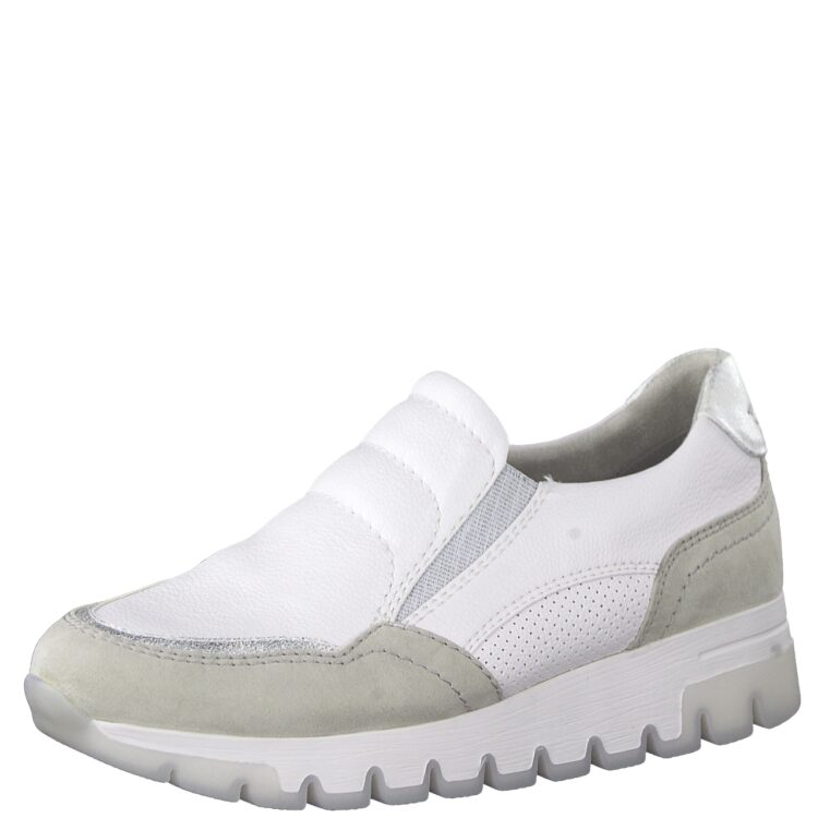 Mocassin femme blanc, référence 24700-28 100 white