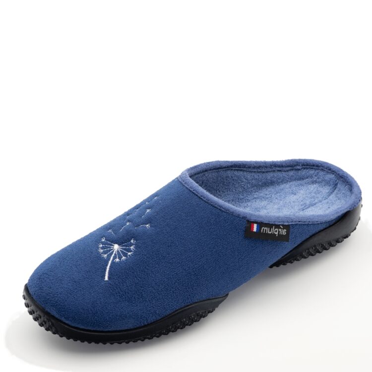 Mules motif fleur pour femme Airplum. Référence : Bissenli Bleu.