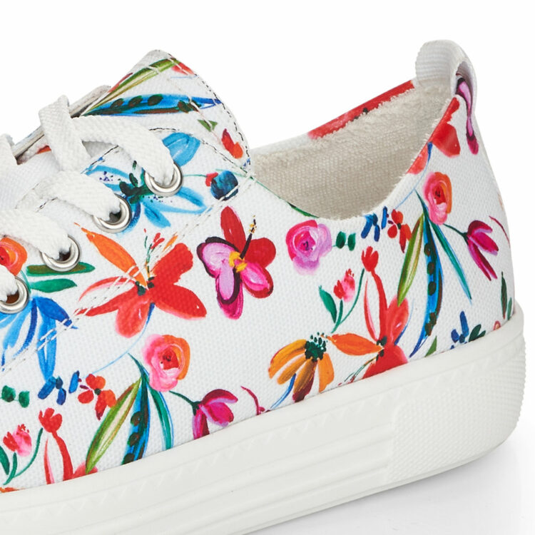 Baskets motif fleurs femme de la marque Remonte. Référence : D0900-90 - Multicolore.