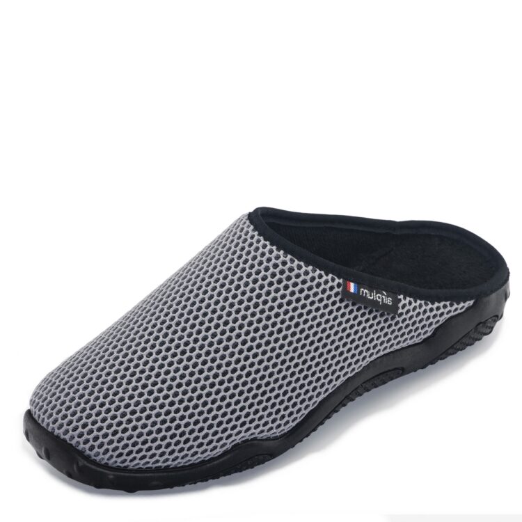 Mules grise pour homme Airplum. Référence : Data gris.