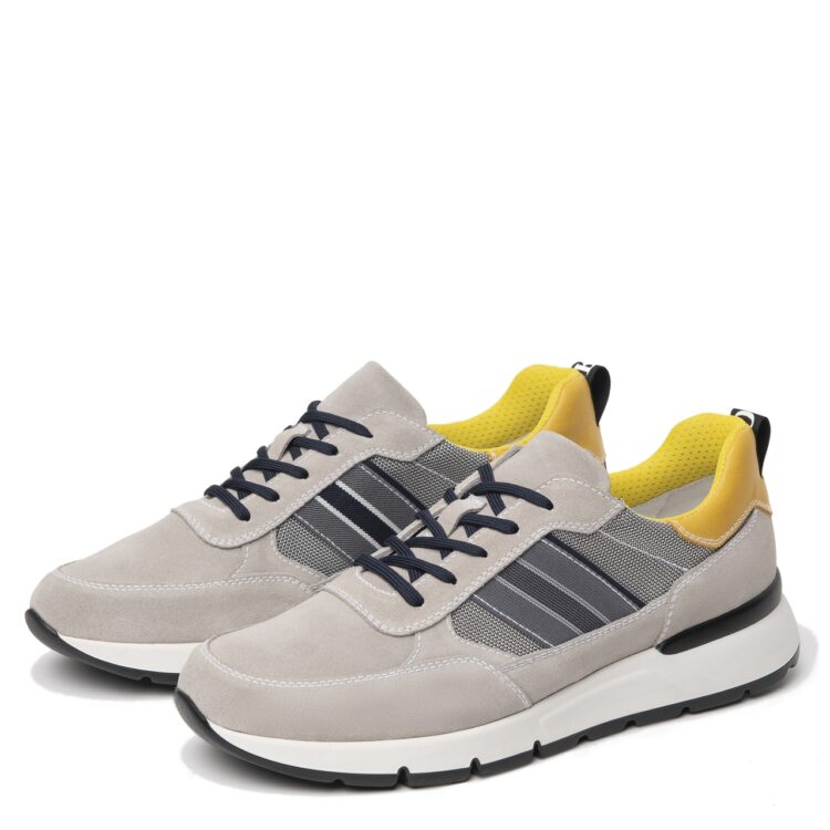 Sneakers grises homme NeroGiardini. Référence : E202351U 112 Colorado fumo