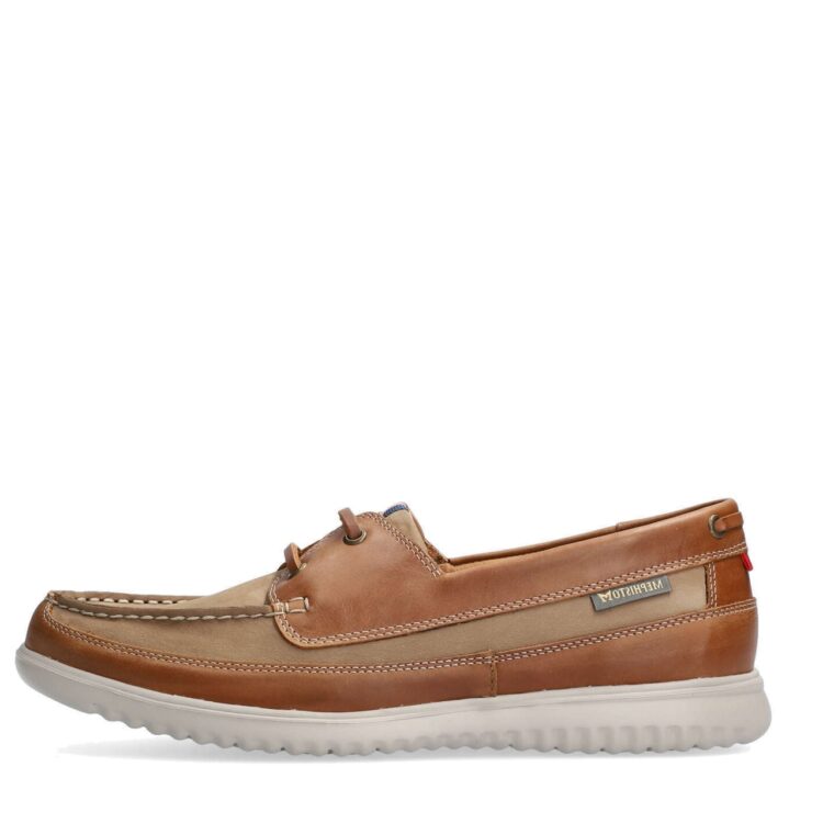 Chaussures bateau pour homme Mephisto. Référence : Trevis Taupe.