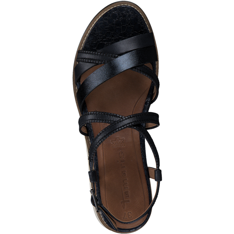 Sandales bleu marine pour femme de la marque Tamaris. 28207-28 805 Navy. Disponible chez Chauss'Family magasin de chaussures à Issoire.