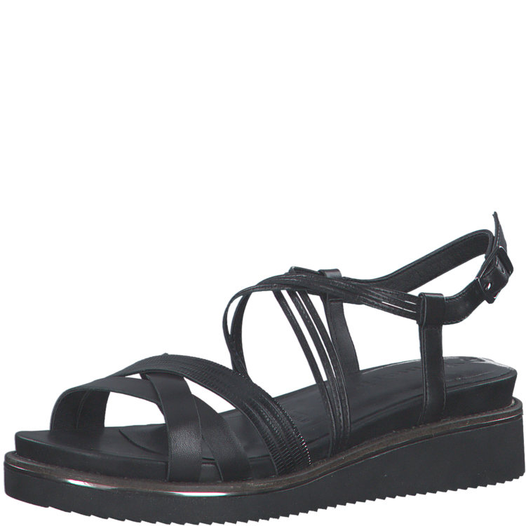 Sandales noires pour femme de la marque Tamaris. 28277-28 001 Black. Disponible chez Chauss'Family magasin de chaussures à Issoire.
