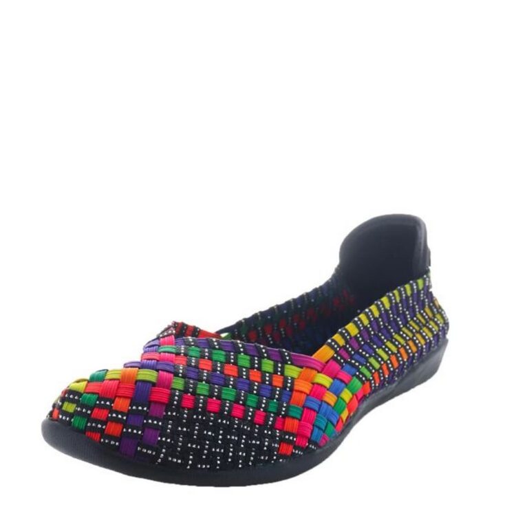 Ballerines multicolores pour femme marque Bernie Mev. Catwalk Multi black. Disponible chez Chauss'Family magasin de chaussures à Issoire