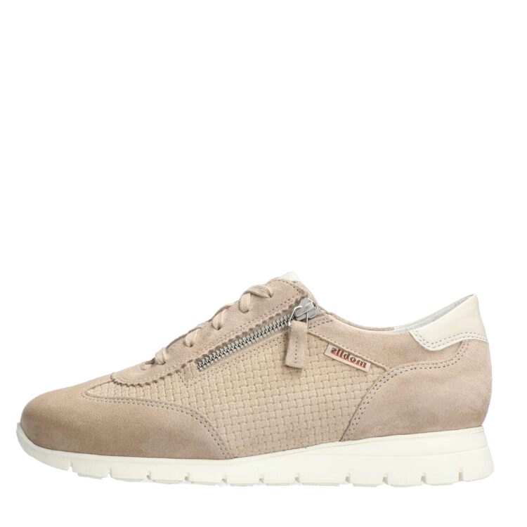 Baskets beiges pour femme marque Mobils. Donia Light sand. Disponible chez Chauss'Family magasin de chaussures à Issoire