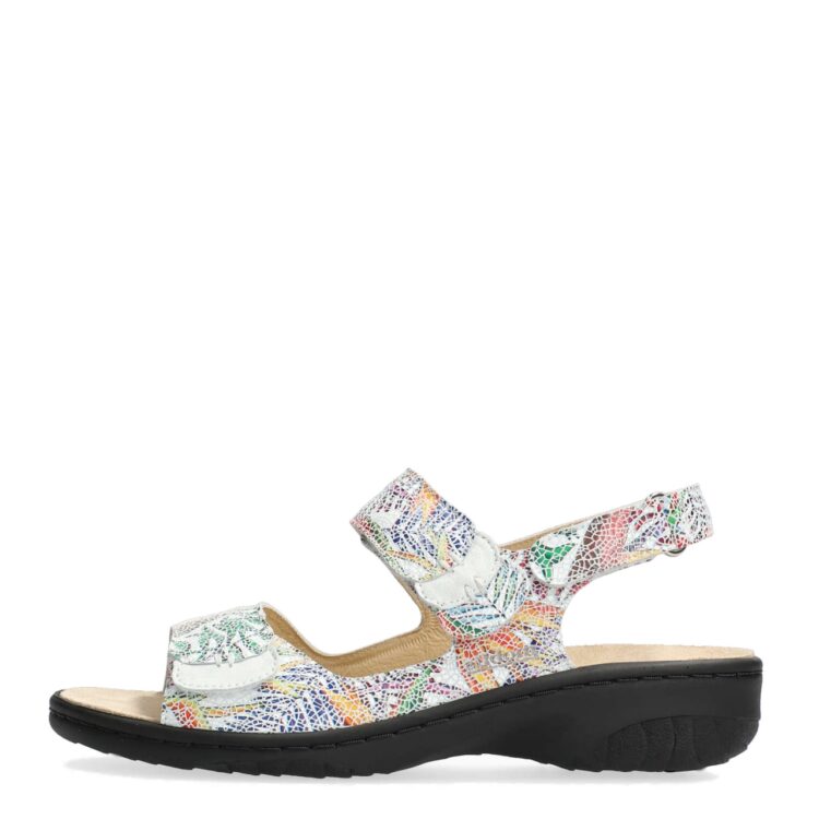 Sandales réglables pour femme marque Mobils. Getha Multicolore. Disponible chez Chauss'Family magasin de chaussures à Issoire.