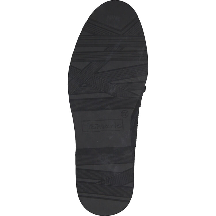 Mocassins vernis pour femme de la marque Tamaris. Référence 24717-29 018 Black Patent. Disponible chez Chauss'Family magasin de chaussures à Issoire.