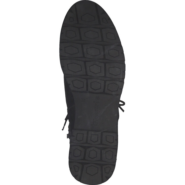 Bottines noires à lacets pour femme de la marque Tamaris. Référence 25296-29 001 Black. Disponible chez Chauss'Family Issoire.