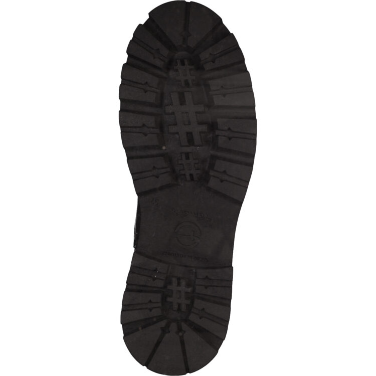 Bottines chelsea noires pour femme de la marque Tamaris. Référence 25498-29 003 Black Leather. Disponible chez Chauss'Family Issoire.