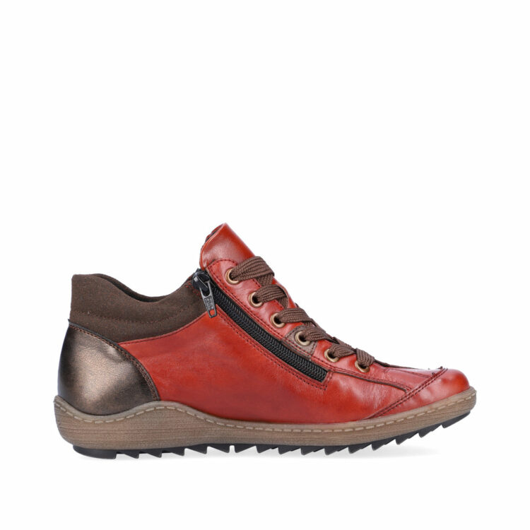 Baskets brique pour femme marque Remonte. Référence R1431-38. Disponible chez Chauss'Family magasin de chaussures Issoire