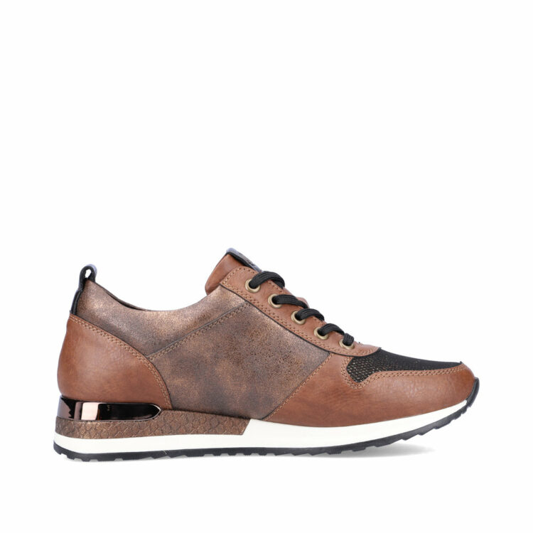 Baskets à marron pour femme marque Remonte. Référence R2543-22 Chestnut. Disponible chez Chauss'Family magasin de chaussures Issoire