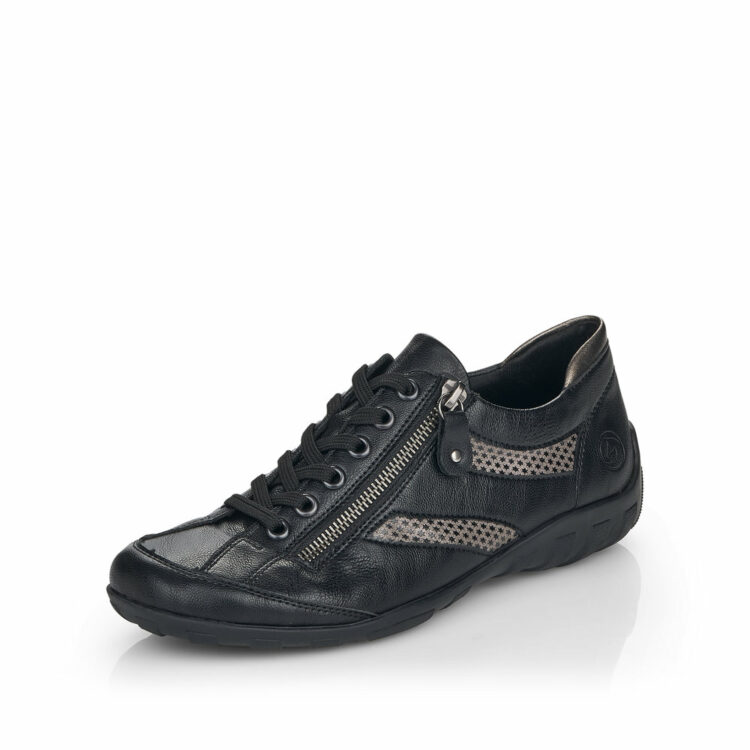 Baskets noires pour femme marque Remonte. Référence R3402-01 Schwarz. Disponible chez Chauss'Family magasin de chaussures Issoire