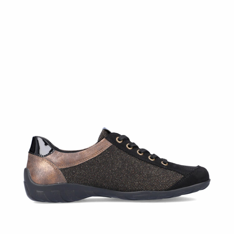 Baskets à paillettes pour femme marque Remonte. Référence R3415-03 Schwarz. Disponible chez Chauss'Family magasin de chaussures Issoire