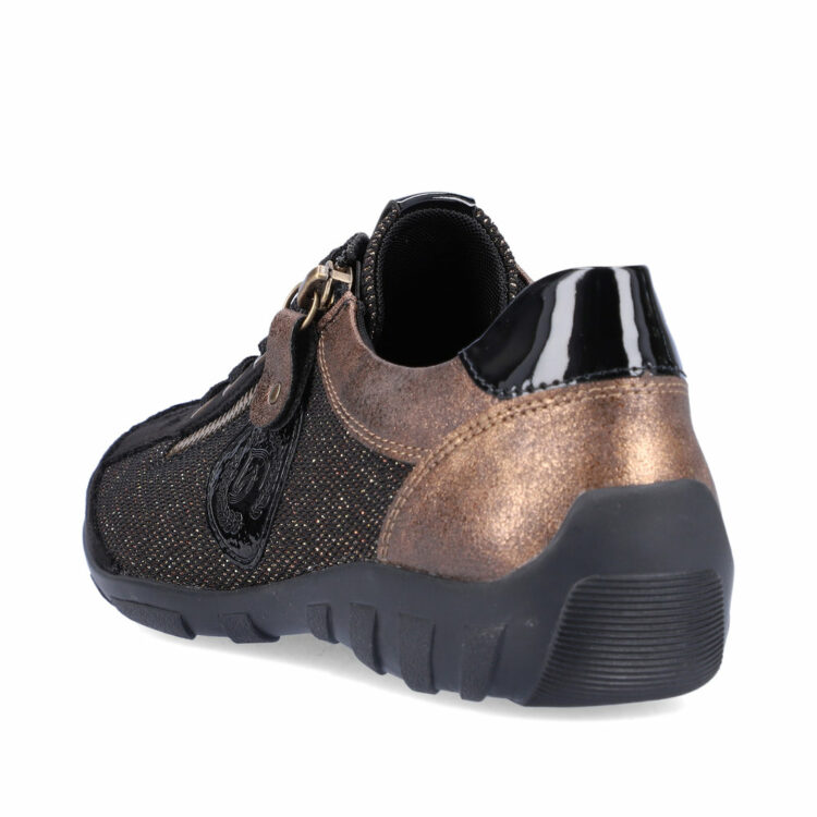 Baskets à paillettes pour femme marque Remonte. Référence R3415-03 Schwarz. Disponible chez Chauss'Family magasin de chaussures Issoire