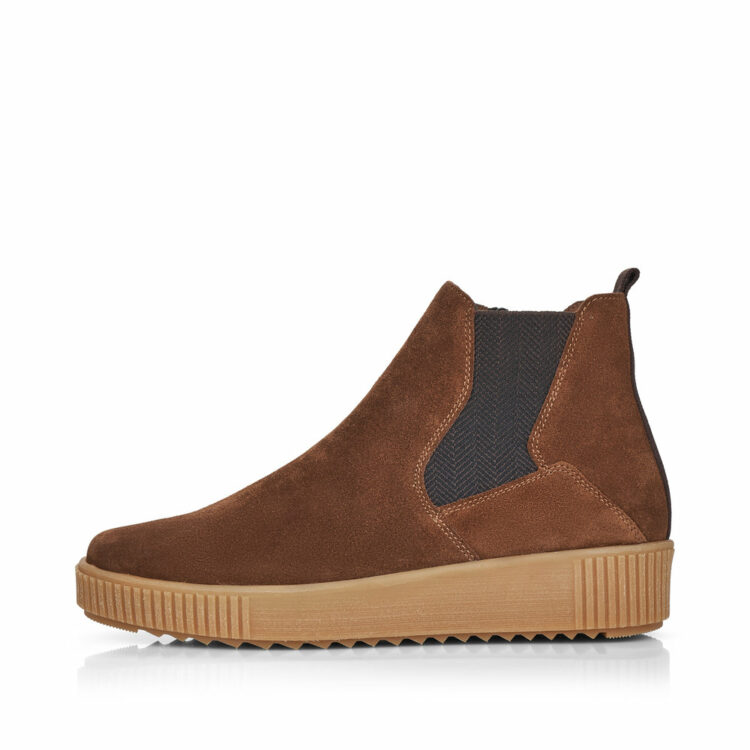Bottines marron pour femme marque Remonte. Référence R7994-25 Amaretto. Disponible chez Chauss'Family magasin de chaussures Issoire.