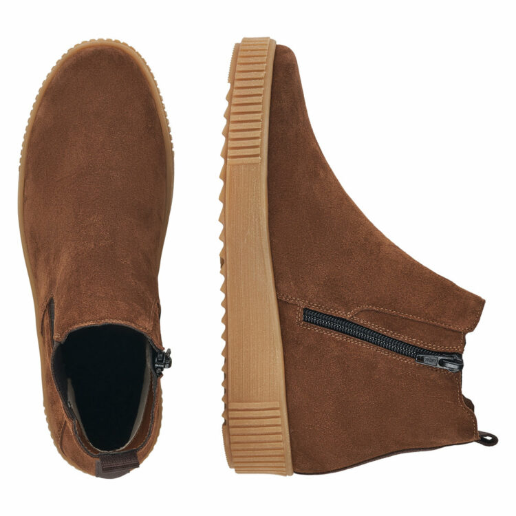 Bottines marron pour femme marque Remonte. Référence R7994-25 Amaretto. Disponible chez Chauss'Family magasin de chaussures Issoire.