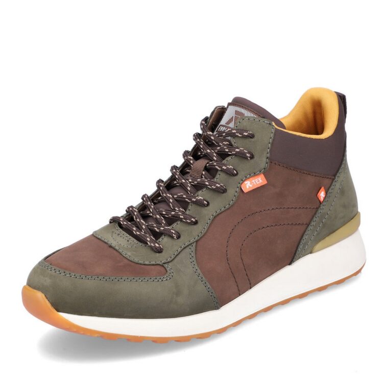 Baskets montantes pour homme marque Rieker. Référence 07660-54 Moor. Disponible chez Chauss'Family magasin de chaussures Issoire