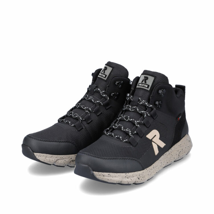 Baskets montantes pour homme marque Rieker. Référence 07862-00 Schwarz. Disponible chez Chauss'Family magasin de chaussures Issoire