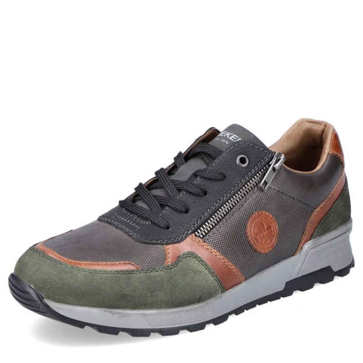 Baskets pour homme marque Rieker. Référence 15131-90 Green. Disponible chez Chauss'Family magasin de chaussures Issoire.