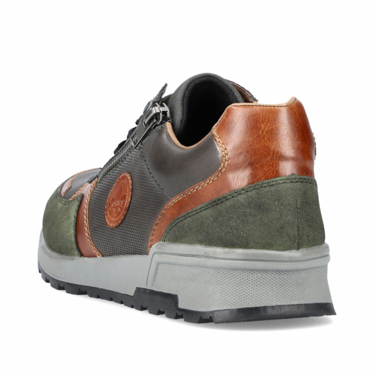 Baskets pour homme marque Rieker. Référence 15131-90 Green. Disponible chez Chauss'Family magasin de chaussures Issoire.