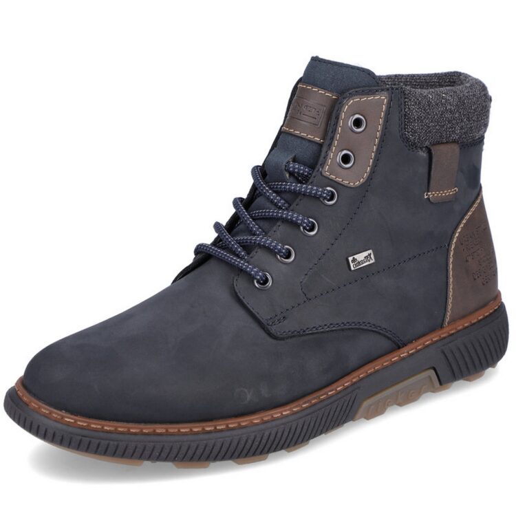 Bottines chaudes pour homme marque Rieker. Référence B3343-15 Pazifik. Disponible chez Chauss'Family magasin de chaussures Issoire.