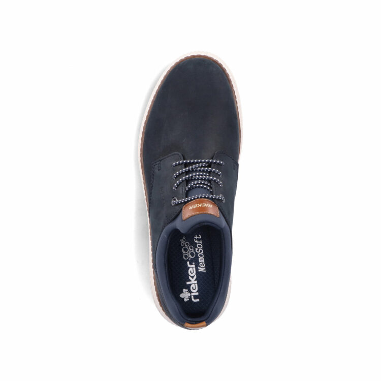 Baskets bleu marine pour homme marque Rieker. Référence B3360-14 Pazifik. Disponible chez Chauss'Family magasin de chaussures Issoire.