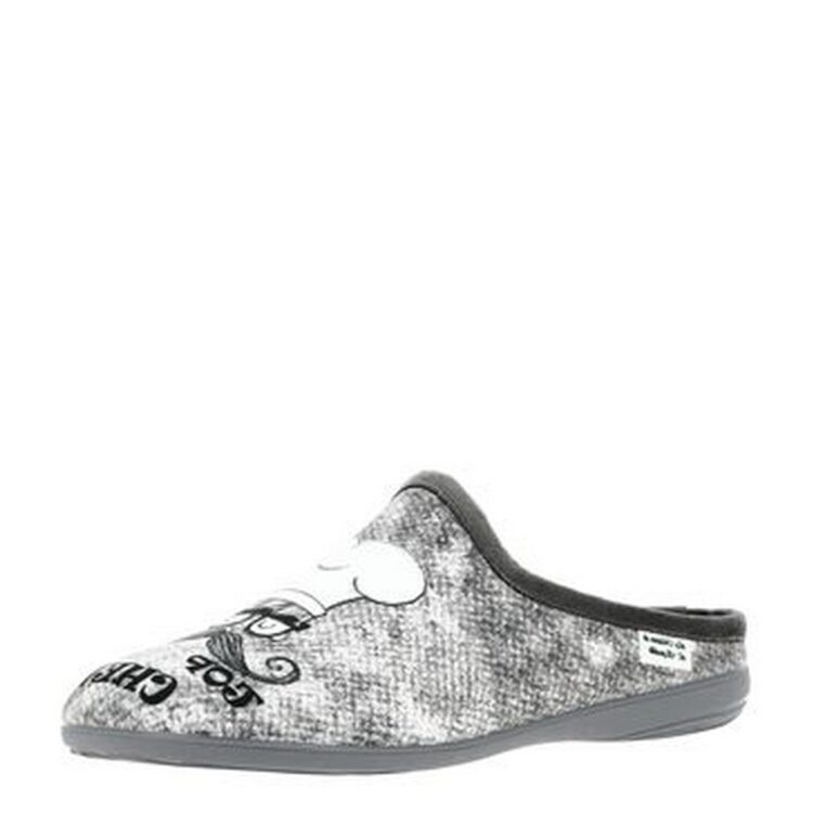 Mules motif chef pour homme marque La maison de l'espadrille référence 6741 Gris. Disponible chez Chauss'Family magasin chaussures Issoire