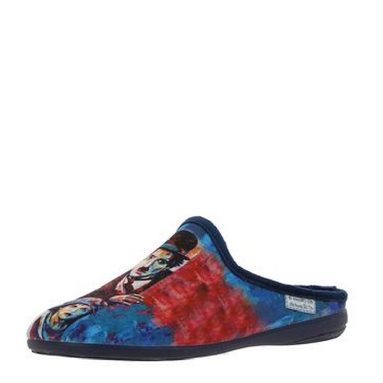 Mules motif Charlie Chaplin pour homme marque La maison de l'espadrille référence 6745 Marine. Disponible chez Chauss'Family magasin chaussures Issoire