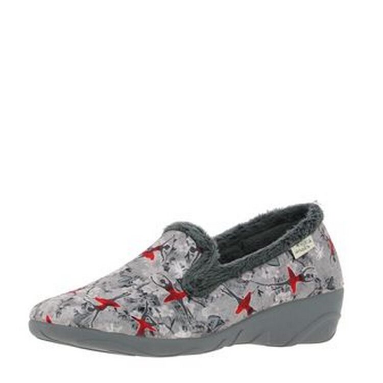 Pantoufles à talons pour femme marque La maison de l'espadrille référence 6945 Gris. Disponible chez Chauss'Family magasin chaussures Issoire.