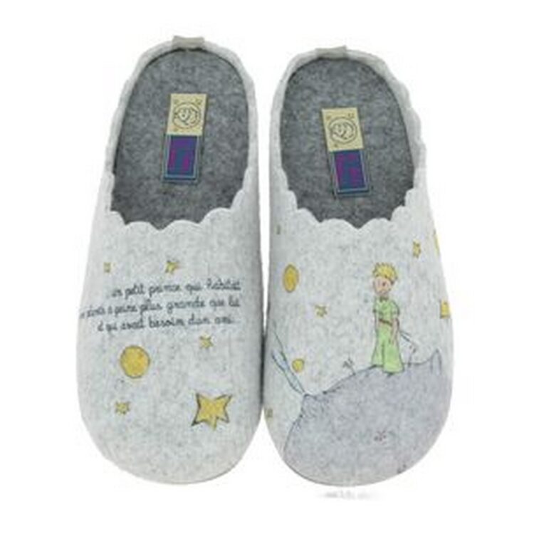 Chaussons / Mules le petit prince pour femme marque La maison de l'espadrille référence 9077 Gris. Disponible chez Chauss'Family magasin chaussures Issoire