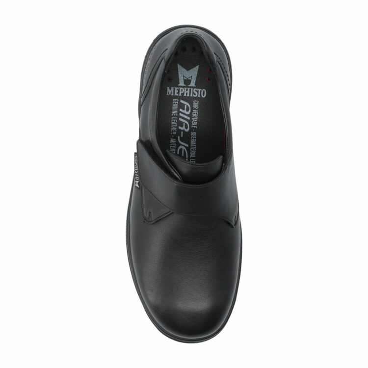 Chaussures à Velcro de la marque Mephisto. Référence Delio Black. Disponible chez Chauss'Family magasin de chaussures à Issoire.