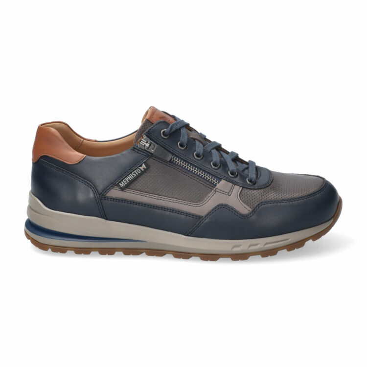 Baskets de la marque Mephisto. Référence Bradley Navy. Disponible chez Chauss'Family magasin de chaussures à Issoire.