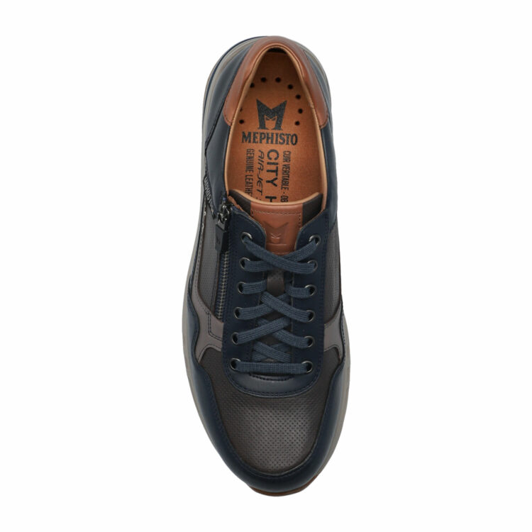 Baskets de la marque Mephisto. Référence Bradley Navy. Disponible chez Chauss'Family magasin de chaussures à Issoire.