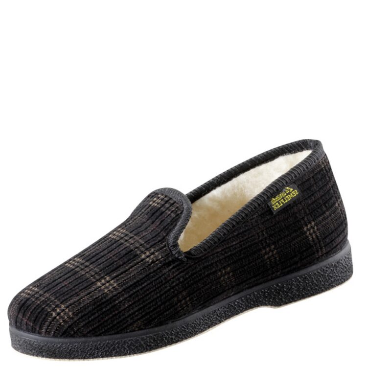 Charentaises pour homme de la marque Semelflex Calopatrick Noir. Disponible chez Chauss'Family magasin de chaussures à Issoire.