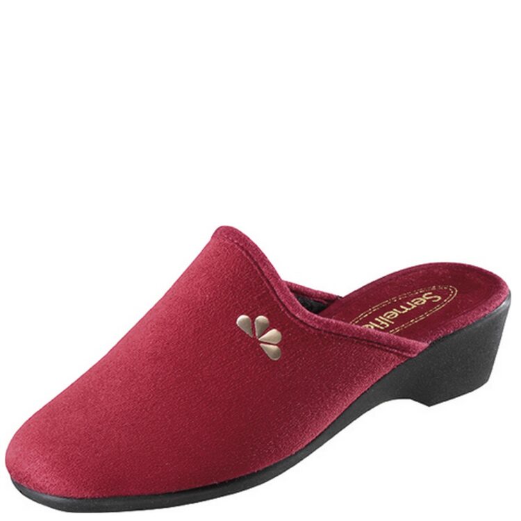 Mules femme de la marque Semelflex Carene Rouge. Disponible chez Chauss'Family magasin de chaussures à Issoire.