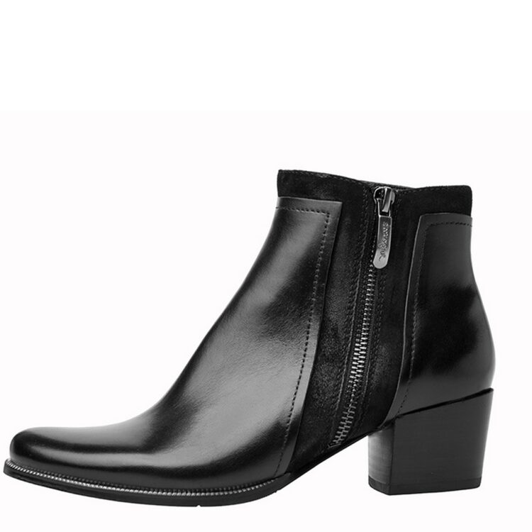 Bottines noires à talons pour femme marque Regarde le Ciel. Référence Isabel 28 Black. Disponible chez Chauss'Family magasin de chaussures Issoire