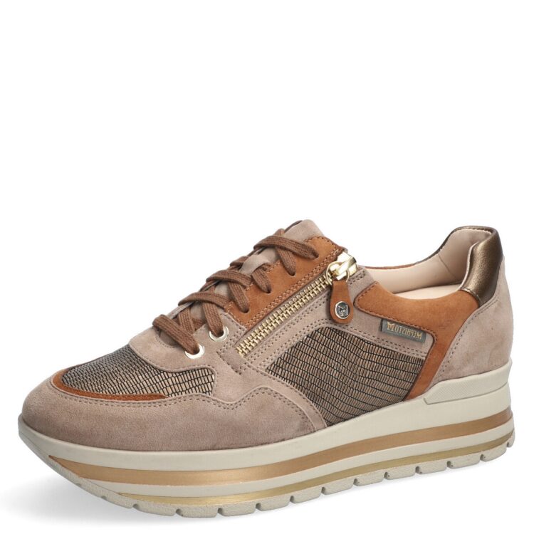 Baskets pour femme de la marque Mephisto. Référence Panthea Light Taupe. Disponible chez Chauss'Family magasin de chaussures à Issoire.