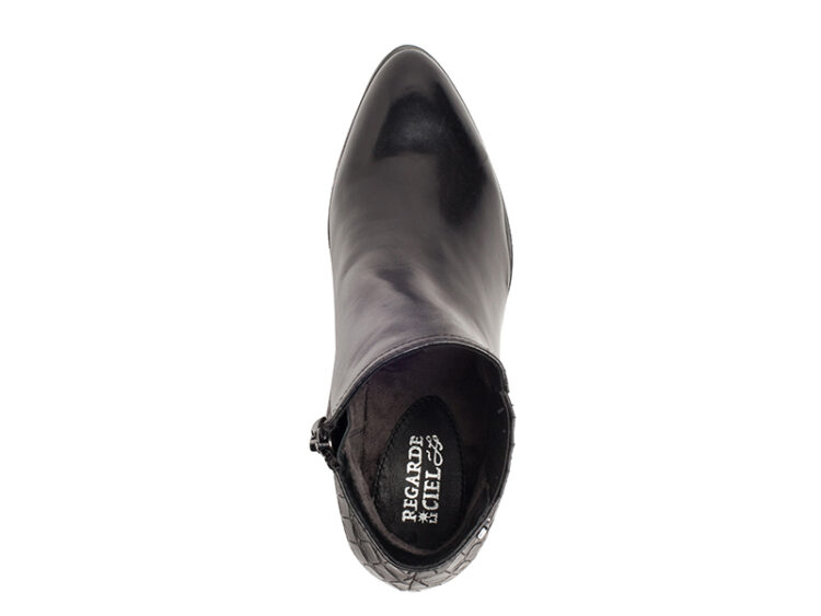 Bottines noires pour femme marque Regarde le Ciel. Référence Taylor 15 Black. Disponible chez Chauss'Family magasin de chaussures Issoire