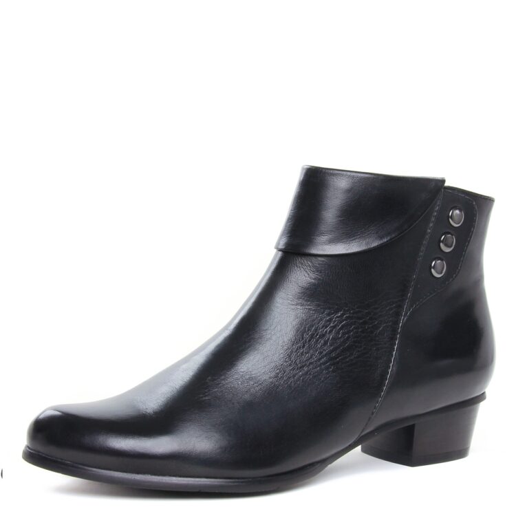 Bottines noires pour femme marque Regarde le Ciel. Référence Stephany 186 Black. Disponible chez Chauss'Family magasin de chaussures Issoire