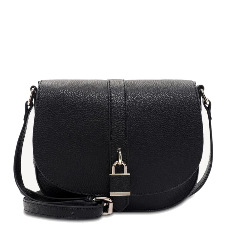 Sac bandoulière noir pour femme de la marque Tamaris. Référence Jasmina 31751-100 Black. Disponible chez Chauss'Family magasin de chaussures et sacs à Issoire.