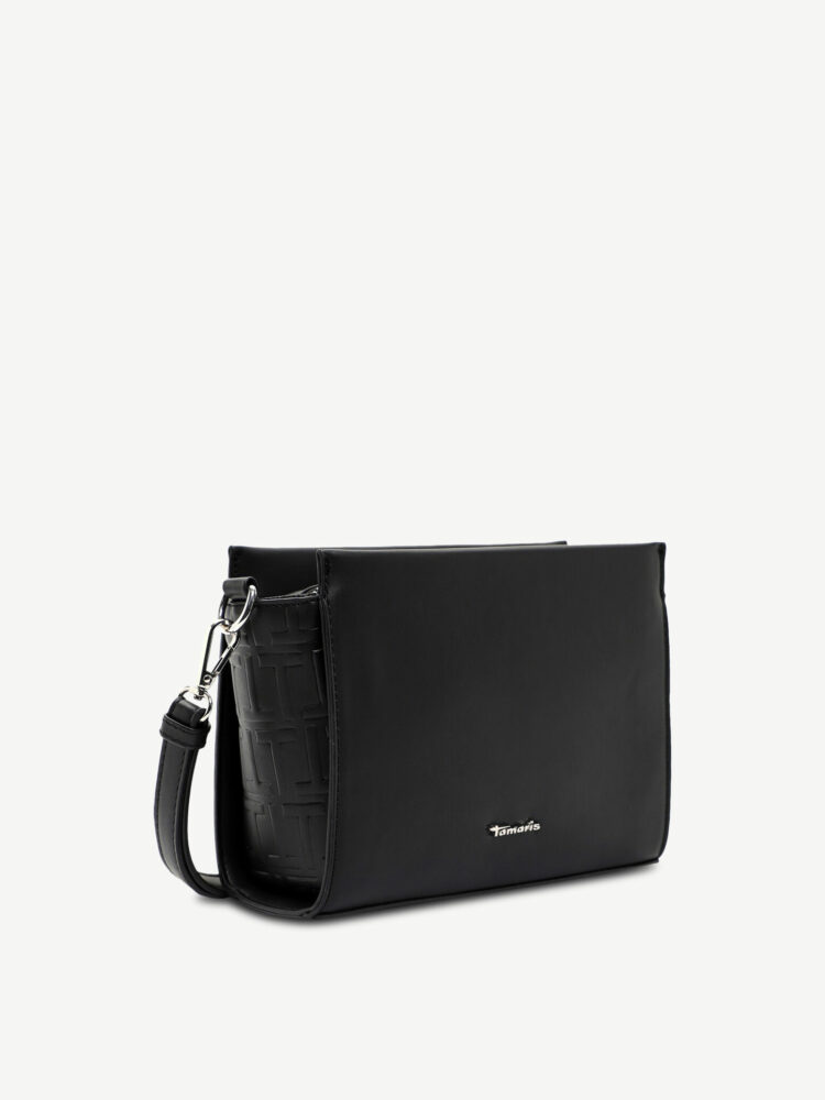 Sac bandoulière noir pour femme de la marque Tamaris. Référence Juliane 31900-100 Noir. Disponible chez Chauss'Family magasin de chaussures et sacs à Issoire.