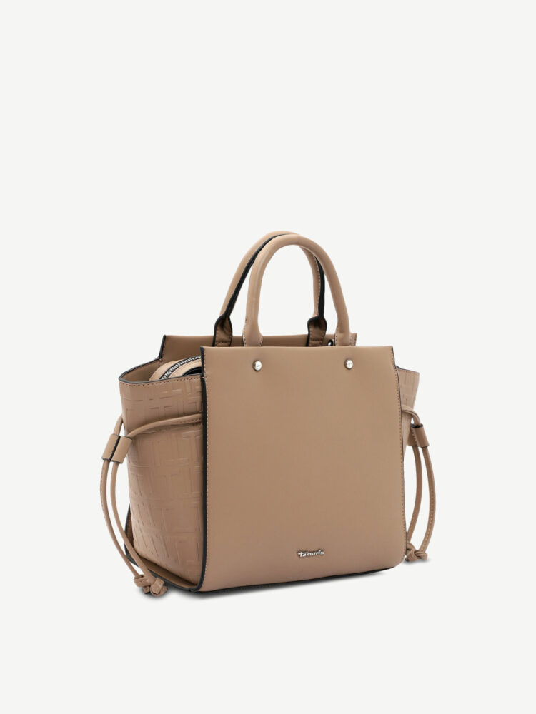 Sac cabas noir pour femme de la marque Tamaris. Référence Juliane 31901-900 Taupe. Disponible chez Chauss'Family magasin de chaussures et sacs à Issoire.