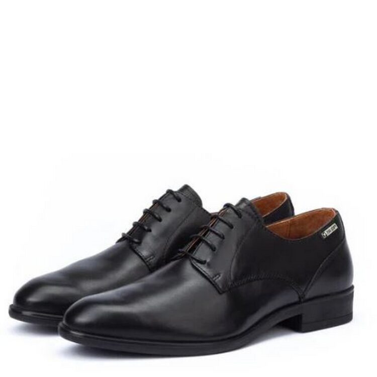 Derbies noires pour homme marque Pikolinos. Référence Bristol M75-4187 Black.Disponible chez Chauss'Family magasin chaussures Issoire