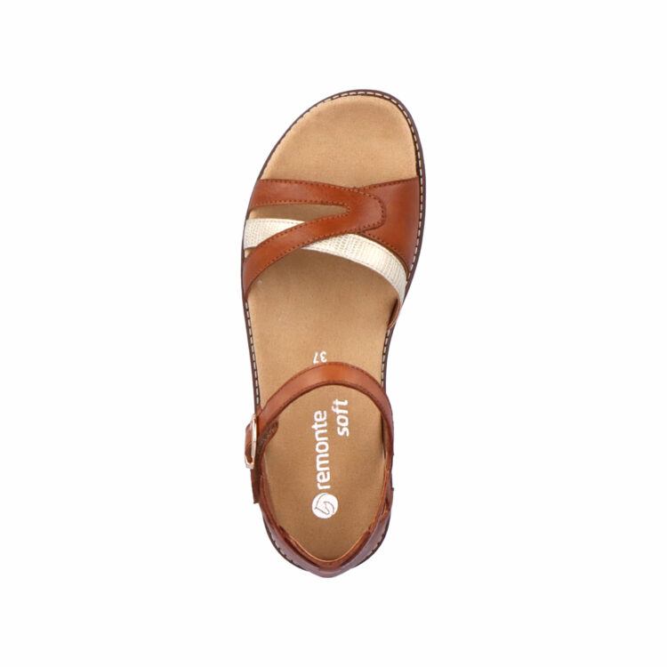 Sandales marron pour femme de la marque Remonte. Référence : D2046-24 Cayenne. Disponible chez Chauss'Family Issoire