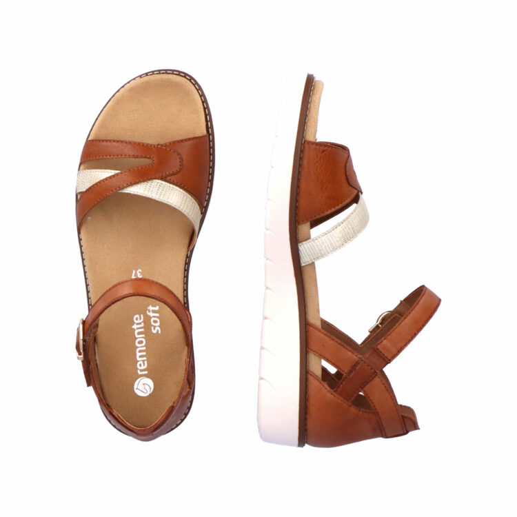 Sandales marron pour femme de la marque Remonte. Référence : D2046-24 Cayenne. Disponible chez Chauss'Family Issoire