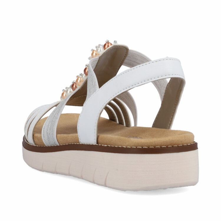 Sandales blanches pour femme de la marque Remonte. Référence : D2047-80 Weiss. Disponible chez Chauss'Family Issoire